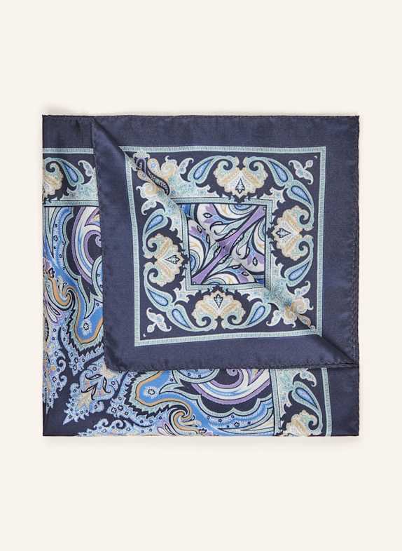ETRO Einstecktuch aus Seide DUNKELBLAU/ MINT/ HELLBLAU