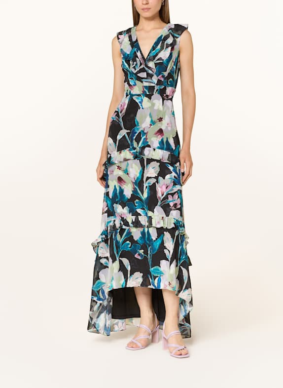 ADRIANNA PAPELL Abendkleid SCHWARZ/ MINT/ BLAU
