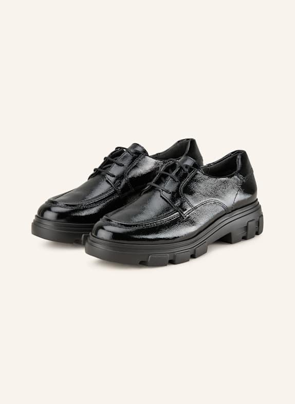 paul green Buty sznurowane CZARNY