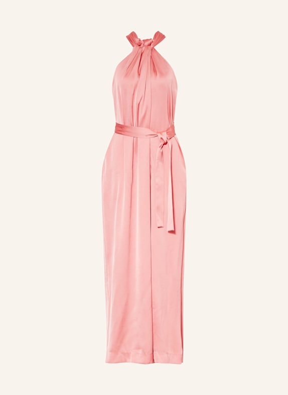 REISS ROSIN jumpsuit in satin SALMON