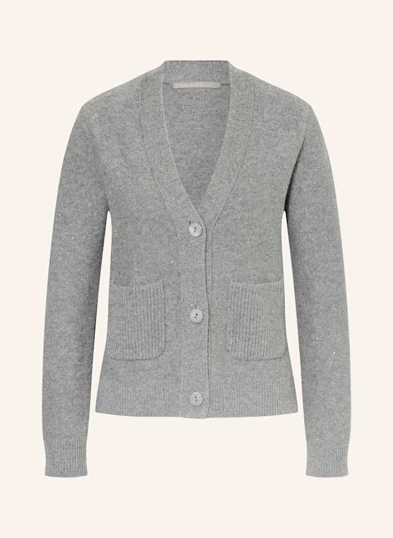 (THE MERCER) N.Y. Strickjacke aus Cashmere mit Pailletten GRAU