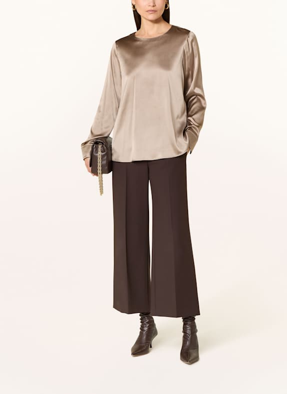 (THE MERCER) N.Y. Blus i siden TAUPE