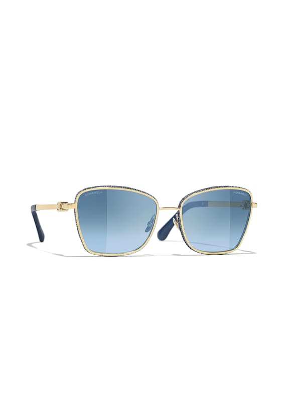 CHANEL Katzenaugenförmige Sonnenbrille C125S2 - GOLD/ BLAU