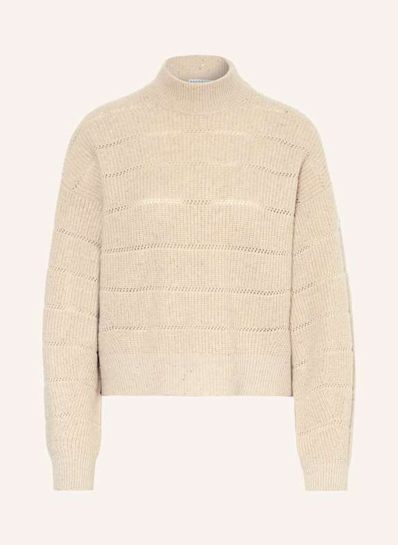 BRUNELLO CUCINELLI Pullover mit Cashmere und Glitzergarn BEIGE