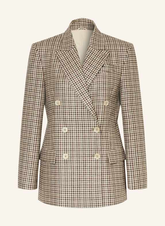 BRUNELLO CUCINELLI Blazer BEIGE/ DARK BROWN/ BROWN