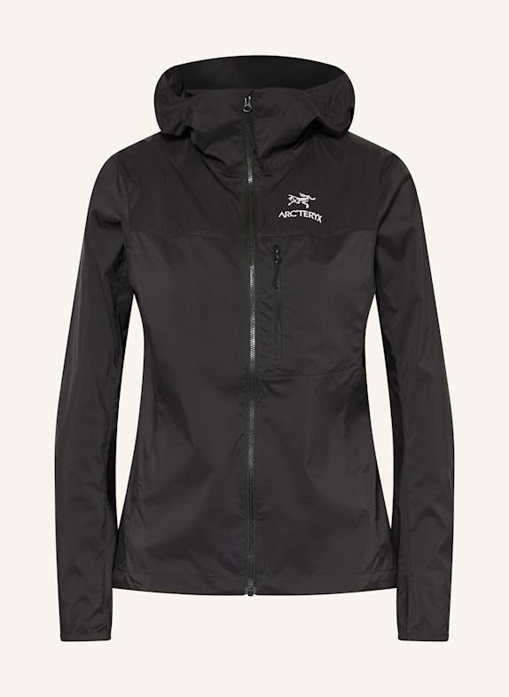 ARC'TERYX Windbreaker SQUAMISH HOODY SCHWARZ
