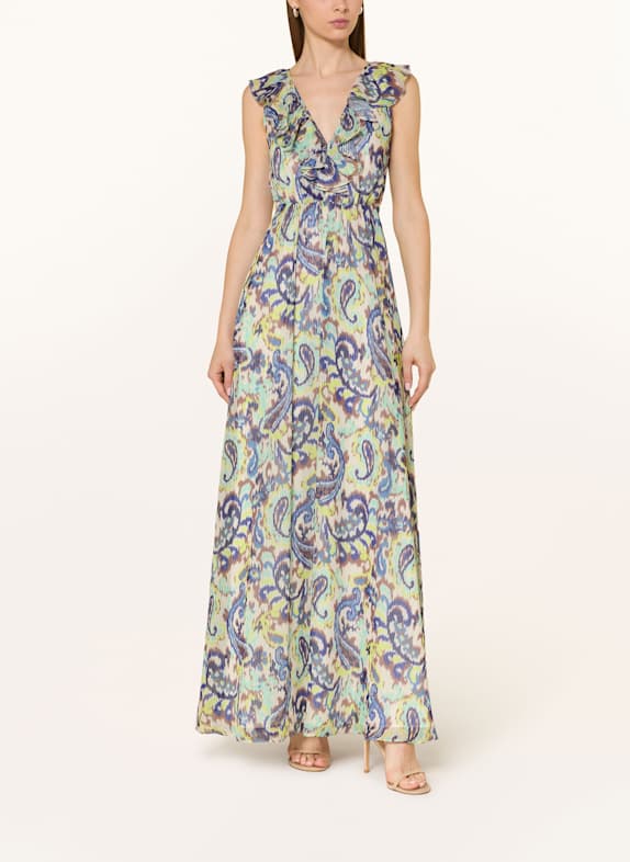 SWING Abendkleid mit Glitzergarn CREME/ MINT/ BLAU
