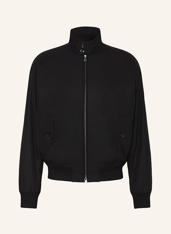 RALPH LAUREN PURPLE LABEL Seidenblouson SCHWARZ