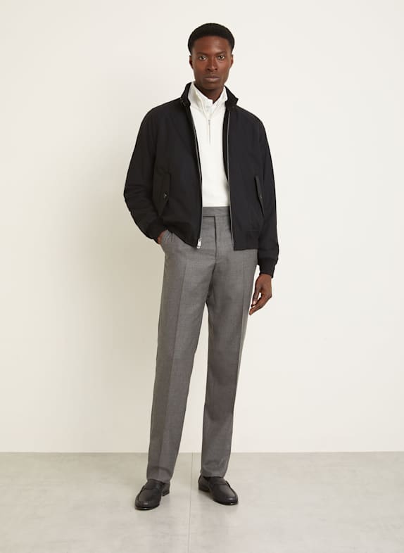 RALPH LAUREN PURPLE LABEL Zijden blouson ZWART