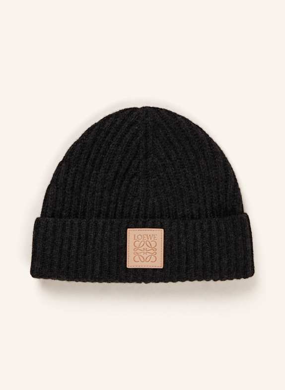 LOEWE Cashmere-Mütze SCHWARZ
