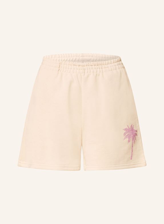 miss goodlife Sweatshorts mit Schmucksteinen CREME / LILA