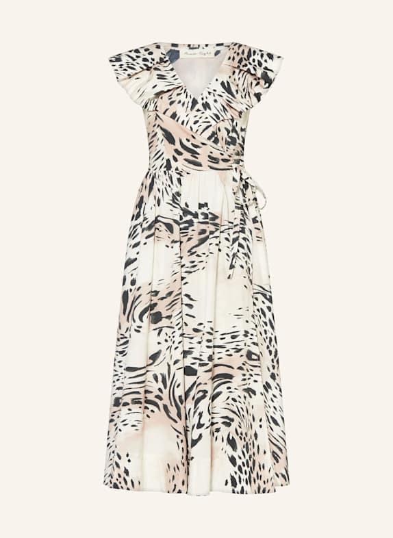 Phase Eight Wickelkleid TRIX mit Volants ECRU/ DUNKELGRÜN/ ROSÉ