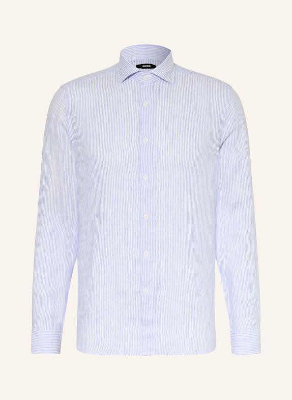 REISS Leinenhemd RUBAN Regular Fit HELLBLAU/ WEISS