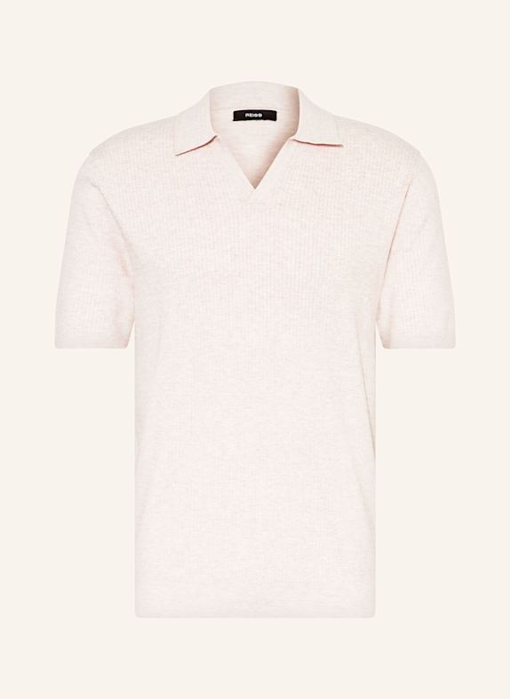 REISS Strick-Poloshirt TYNE Relaxed Fit CREME