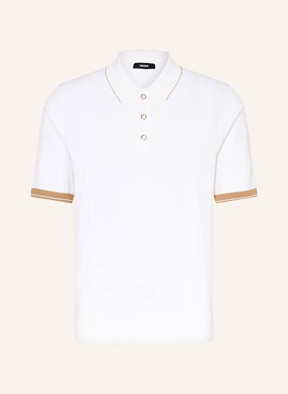 REISS Strick-Poloshirts PORTMAN WEISS