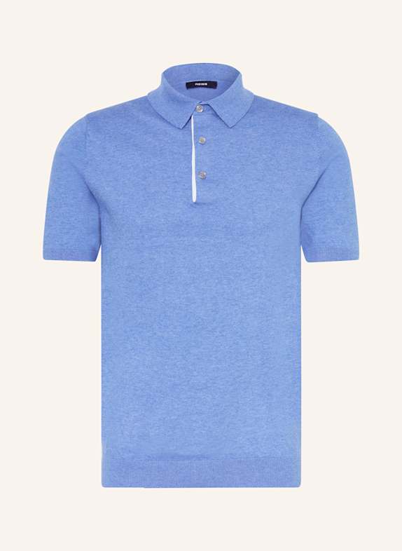 REISS Strick-Poloshirt FINCH Regular Fit BLAU