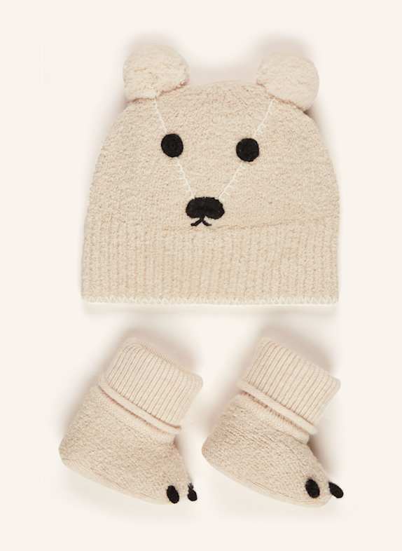 BURBERRY Set: Mütze und Krabbelschuhe BEIGE
