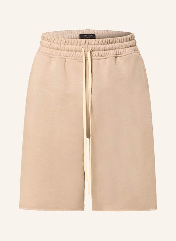 ALLSAINTS Šortky z mikinové látky HELIX SVĚTLE HNĚDÁ
