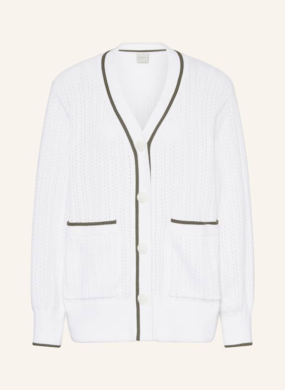 VARLEY Strickjacke NISSI WEISS/ DUNKELGRÜN