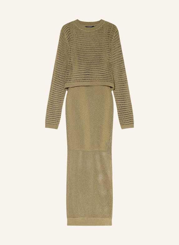 ALLSAINTS Set MIRO: Strickkleid und Pullover KHAKI