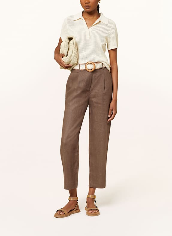REISS 7/8-broek BEAU van linnen BRUIN