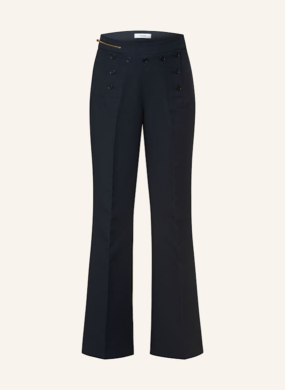 REISS Wide leg halim Trousers DARK BLUE