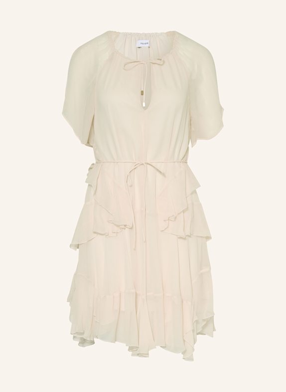 REISS Kleid LEXIE mit Volants CREME