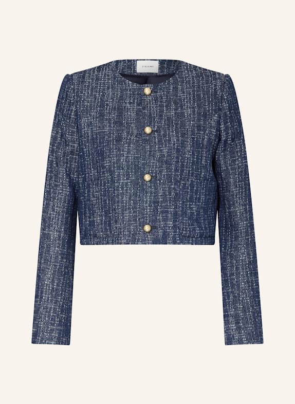 FRAME Kastenjacke THE TWEED aus Tweed DUNKELBLAU/ HELLBLAU