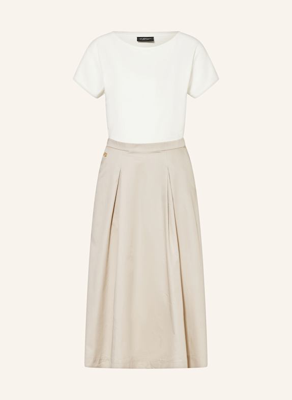 s.Oliver BLACK LABEL Kleid im Materialmix WEISS/ BEIGE