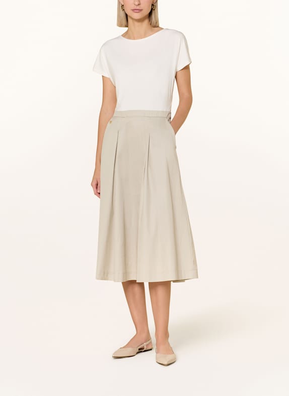 s.Oliver BLACK LABEL Kleid im Materialmix WEISS/ BEIGE