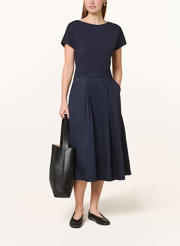 s.Oliver BLACK LABEL Kleid im Materialmix DUNKELBLAU