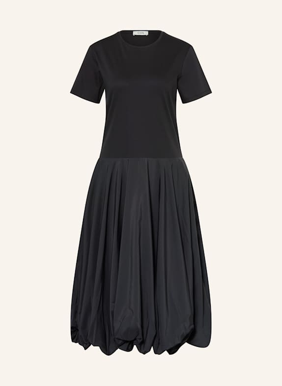 COS Kleid im Materialmix SCHWARZ