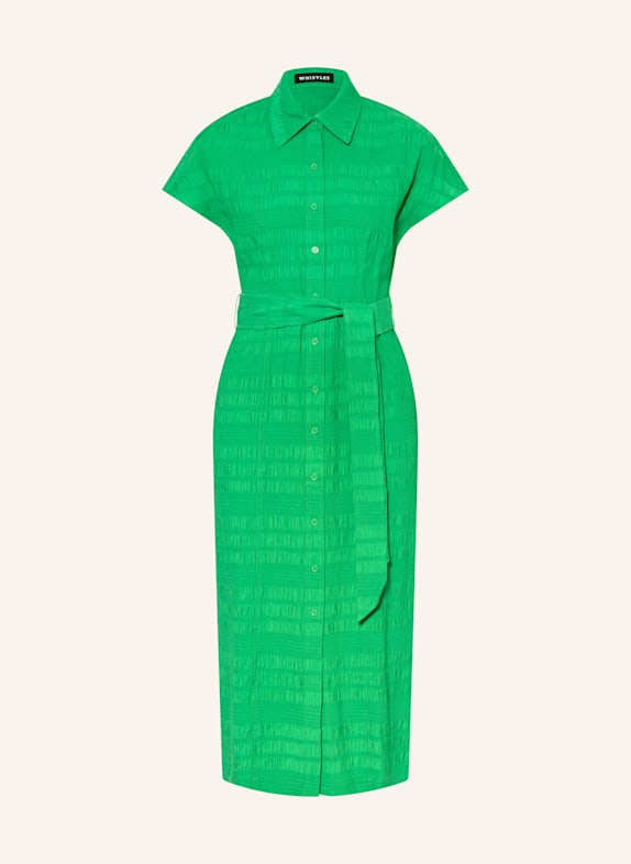 WHISTLES Hemdblusenkleid MILLIE GRÜN
