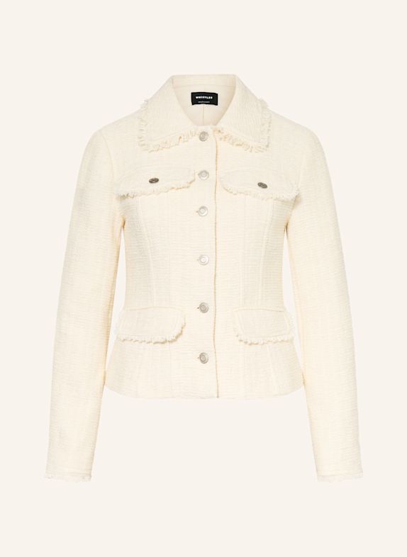 WHISTLES Bouclé-Jacke ECRU