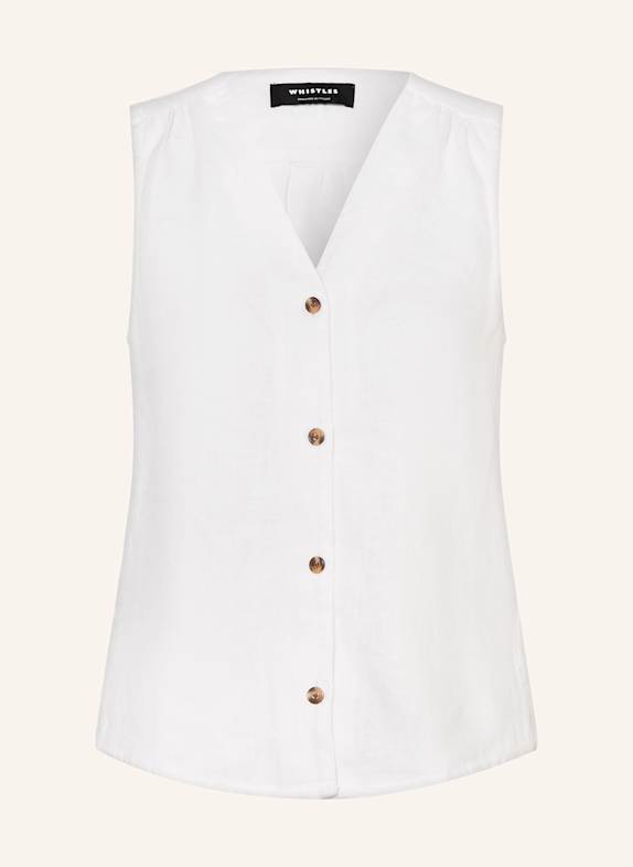 WHISTLES Leinenweste LAURA CREME