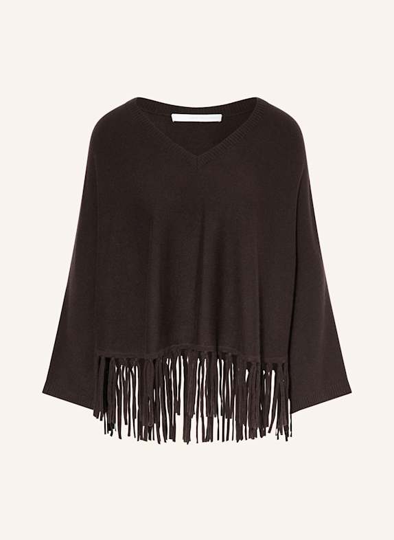 HERZEN'S ANGELEGENHEIT Poncho DUNKELBRAUN