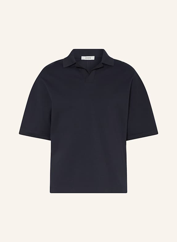 COS Jersey-Poloshirt Relaxed Fit DUNKELBLAU