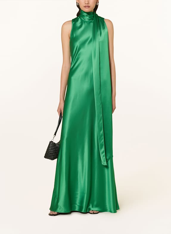 REISS Schluppenkleid FAE aus Satin DUNKELGRÜN