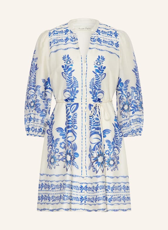 Phase Eight Kleid PIA mit 3/4-Arm ECRU/ HELLBLAU