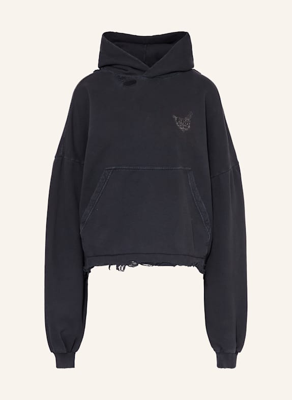 BALENCIAGA Bluza z kapturem CZARNY