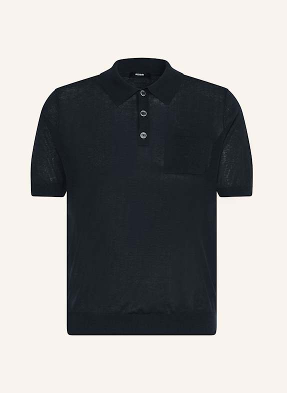 REISS Strick-Poloshirt NELSON DUNKELBLAU
