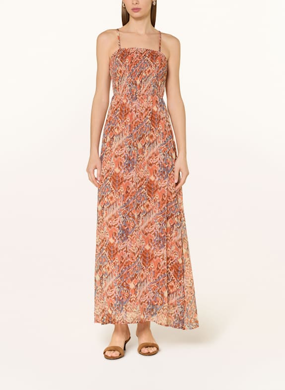 ONLY Kleid ORANGE/ BLAUGRAU/ ECRU