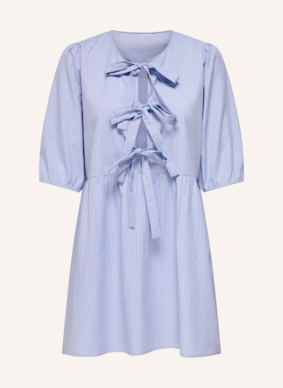 ONLY Kleid mit 3/4-Arm HELLBLAU/ BRAUN/ WEISS