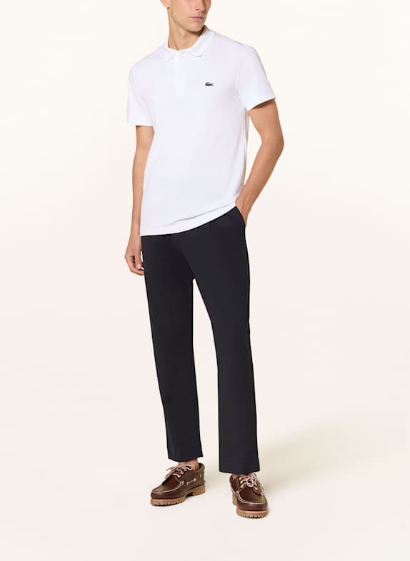 LACOSTE Strikket poloshirt, regular fit HVID