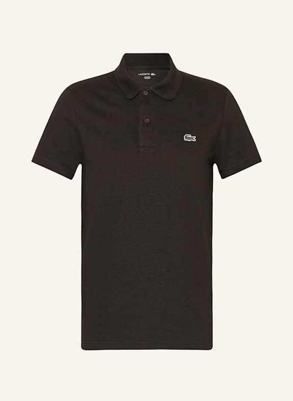 LACOSTE Strick-Poloshirt Regular Fit SCHWARZ