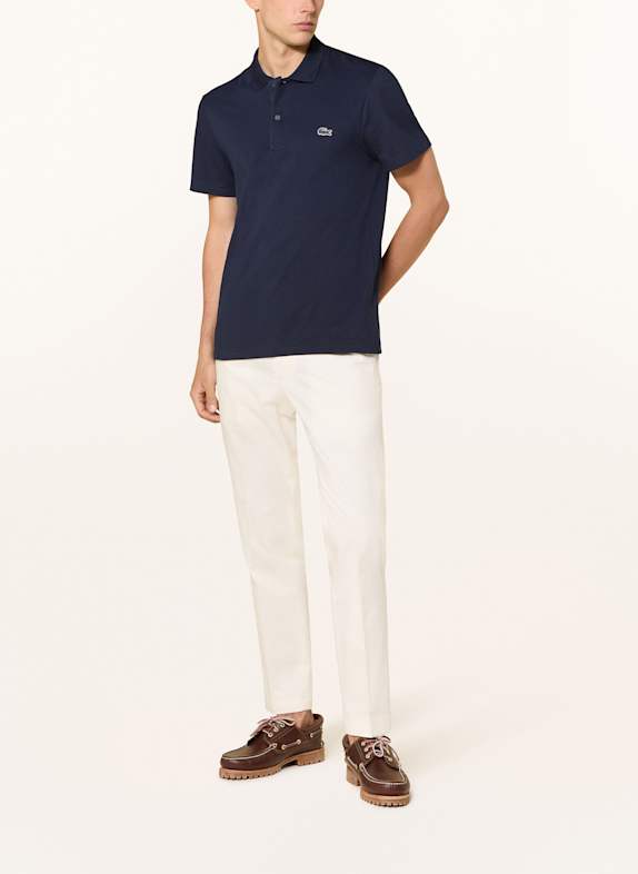 LACOSTE Strikket poloshirt, regular fit MØRKEBLÅ