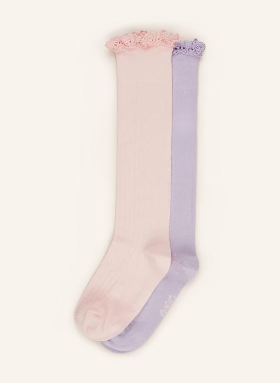 ewers COLLECTION Lot de 2 paires de mi-bas 1 1 rosa-flieder