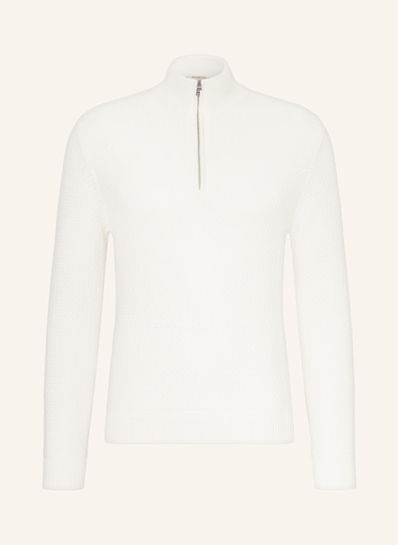 FIORONI Cashmere half-zip sweater SERAFINA WHITE