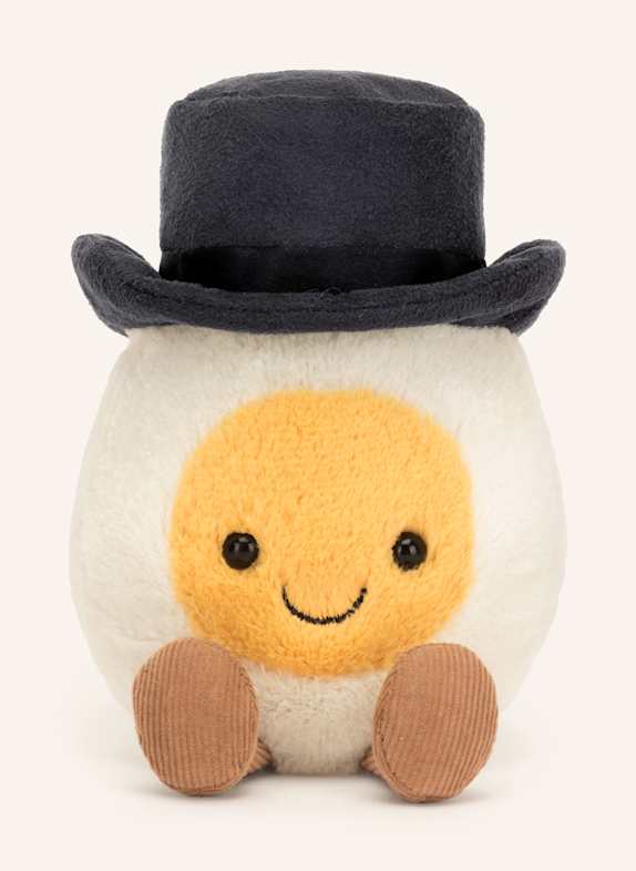 Jellycat Plüsch-Spielzeug AMUSEABLES BOILED EGG GROOM WEISS/ GELB/ SCHWARZ
