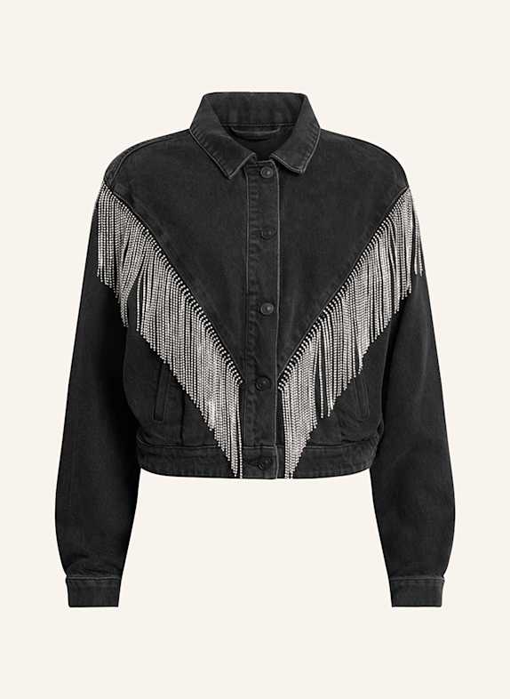 ALLSAINTS Jeansjacke MARLENE EMB mit Schmucksteinen 5 BLACK